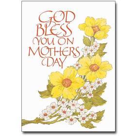 Blessing card on mothers day. God bless, mom! Beautiful card with flowers on mothers day. God Bless You, dear and beloved mother! Warms blessing words for mommy on Mother's Day! Free Download 2024 greeting card