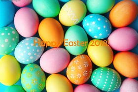 Easter eggs mean Easter comes to us! New ecard. Easter Day. Easter Sunday. Easter Monday. A lot of Easter Eggs. Free Download 2024 greeting card