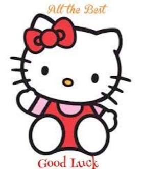 All the best! Good Luck. Hello kitty. Good Luck... good day... lucky day... wishes... All the best Free Download 2024 greeting card