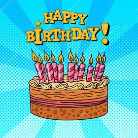 Download this Happy Birthday cake with candles. Happy Birthday. Happy Birthday Cake. Pink Candles. New ecard for free. Free Download 2024 greeting card