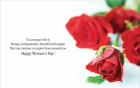 Happy Women's day! Red roses. Greeting card. Wishes. Beautiful ecard for mom or grandmom. Beautiful ecard for her. Free Download 2024 greeting card