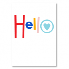 Hello! I love You! Colorful letters. Heart. Free Download 2024 greeting card