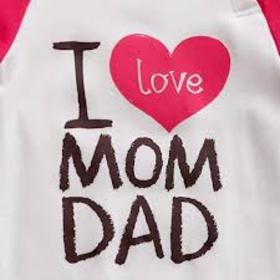 I Love My Mom and Dad. A big heart for them. I love my real mom and dad; I love them both equally... Best wishes... I am blessed to have mom and dad Free Download 2024 greeting card