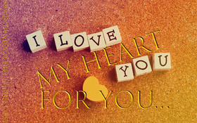 My Heart For You... I love you Greeting Card. Beautiful ecard. Gold text. White cubes. Free Download 2024 greeting card