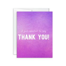 Pink greeting card. PNG. I Just Wanted to Say Thank You. Pink ecard. White Text. Envelope. Free Download 2024 greeting card
