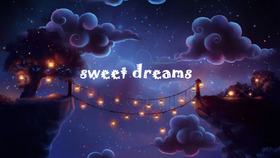 Sweet dreams! Good Night! This fabulous night. Favorite cartoon ecard. Funny dancing lights. Night sky. Free Download 2024 greeting card