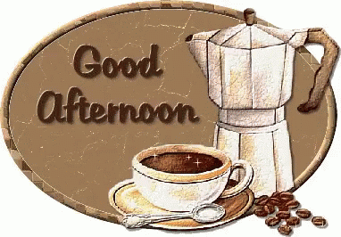 Good Afternoon! A cup of coffee for You. Coffee Afternoon!. GIF. Animation for iOS & Android. Sticker for whatsapp. Free Download 2024 greeting card