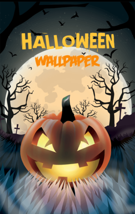Halloween wallpaper. Ecard. Let this day reveal the mysterious veil, the correct and logical material world will be filled with unknown creatures. Free Download 2024 greeting card