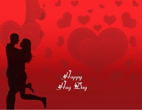 Happy Hug Day, Lovers... Boy and girl... Ecard... Happy National Hug Day - January 21 ?? - Lets Hope There Are a Lot More Hugs. Free Download 2024 greeting card