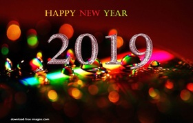 Brilliant e-card for a New Year. Magic ecard 2019. Happy New Year 2019. Light. Glittering. Free Download 2024 greeting card