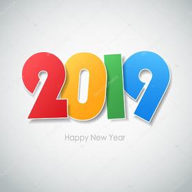 Download Happy New Year card. Magic ecard 2019. Happy New Year 2019 letters. Free Download 2024 greeting card