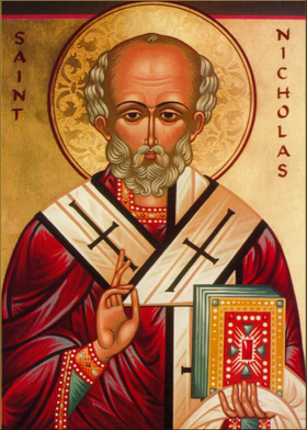 Saint Nicholas. The orthodox icon of Saint Nicholas. Icon of the Saint Nicholas. Free Download 2024 greeting card