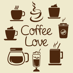 Coffee Love! Happy Coffee Day! Wheat background. Free Download 2024 greeting card