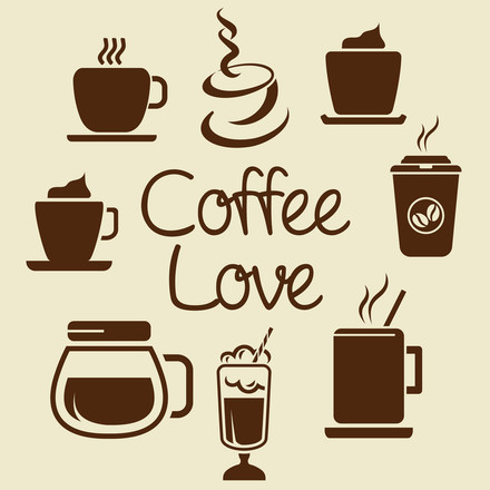 Coffee Love! Happy Coffee Day! Wheat background. Greeting card. Free Download 2024