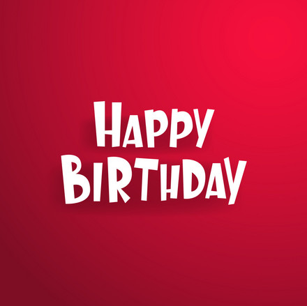 Happy Birthday! Red Background. White inscription. Super inscription for your friend. Greeting card. Free Download 2024