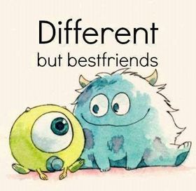 Different, but Best Friends!!! Super ecards 2018. New ecards. Free download. We're best friends! Your best friend's best ecards! Ecard. Monsters, Inc. Free Download 2024 greeting card