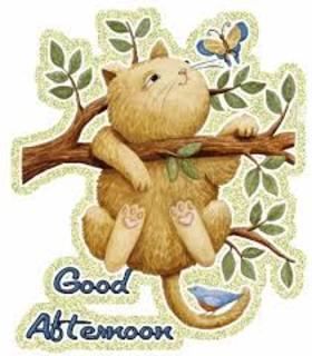 Good Afternoon! A cute cat. CIF. Fairy cat. Ochre color. Free Download 2023 greeting card