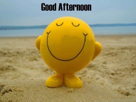 Good Afternoon! Yellow smiley for You. Smile. A smiley face. Free Download 2023 greeting card