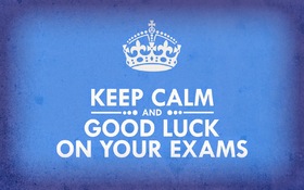 Good Luck on your exams! Good Luck... Keep Calm and Good Luck On Your Exams... wishes... blue colour... Free Download 2024 greeting card