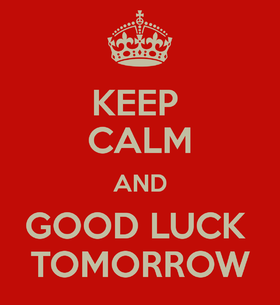Keep Calm. Good Luck tomorrow. Red background. Good Luck... good day... lucky day... wishes Free Download 2024 greeting card
