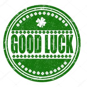 Good Luck! Shamrock ecard. Green Circular ecard. Good Luck... good day... lucky day... wishes Free Download 2024 greeting card