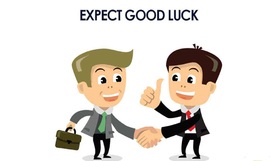 Expect Good Luck! Good Luck!!! Good Luck in your new job... person... job... good wishes... Postcard with wishes... Free Download 2023 greeting card