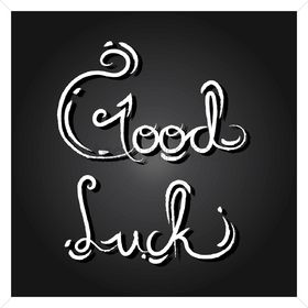 Good Luck! Black & White eCard. Good Luck... good day... lucky day... wishes... Creative ecard. Free Download 2025 greeting card