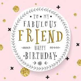 Happy Birthday, Fabulous friend. New ecard. Happy Birthday. Fabulous Friend. Pink card. Free Download 2024 greeting card