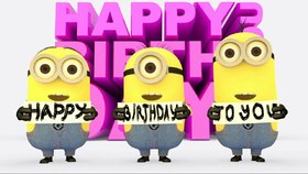 Happy Birth Day with Minions. New ecard for free. Happy Birth Day to you. Minions. Free Download 2022 greeting card