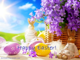 Happy and Memorable Easter 2018. New ecard. Happy and Memorable Easter. Easter 2018. Easter Eggs. Easter Bunny. Easter Rabbit. Flowers. Free Download 2024 greeting card
