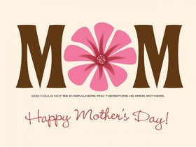 Lovely card on Happy Mother's Day for the best Mom Happy Mother's Day. Card in pastel shades. A pink Flower. Mom. New ecard. Free Download 2023 greeting card
