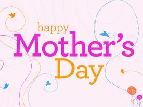 Simply...Happy Mother's Day! New ecard for free. Happy Mother's Day. A pink card. Shades of Birds. Free Download 2024 greeting card