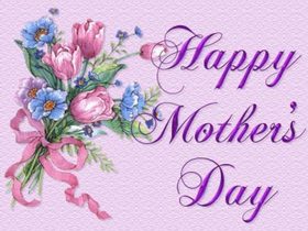 Happy Mother's Day in pink! New ecard for free. Happy Mother's Day. Pink-and-purple Card. Blue and pink Flowers. Bouquet. Free Download 2024 greeting card