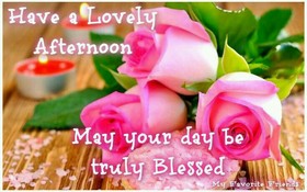 Have a lovely Afternoon! Pink Roses to You. May your day be truly blessed! Ecard for my friends. Free Download 2022 greeting card