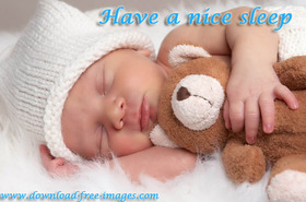 Have a nice sleep! A sleeping child looks like an angel :) Free Download 2024 greeting card