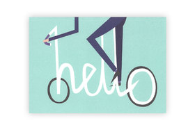 Hello! A bike. Free Download 2024 greeting card