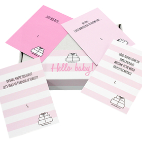 Hello, Baby! Glue, glitter, pink and white construction paper. Free Download 2023 greeting card