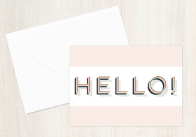 Hello Card for You! An envelope. Rosy pink colour. Free Download 2023 greeting card