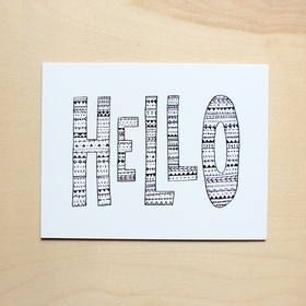 Hello! Graphic Hello Card. Sheet of white paper. Texture text. Free Download 2024 greeting card