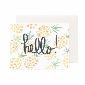 Hello! Hello Pineapple Greeting Card. Free Download 2024 greeting card