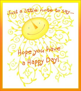 Hello! Hope You Have a happy day! Magic sun. Decorative sun. Beautiful ecard. Yellow sun. Free Download 2023 greeting card