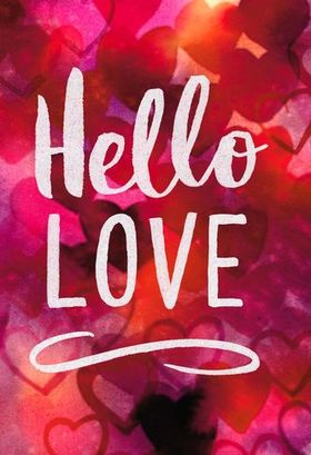 Hello, Love! Red hearts. Free Download 2024 greeting card