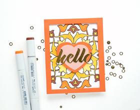 Hello! Super card for You! Autumn colors. Creative design. Nice ecard. Orange color. Yellow color. Free Download 2024 greeting card