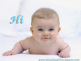 Hi :) A little baby :) Great smile, blue eyes, and bloody adorable. Free Download 2023 greeting card