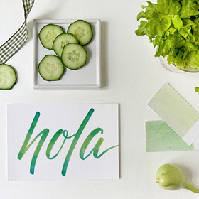 Hola! Green pickle. A picture in the kitchen. Free Download 2024 greeting card