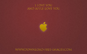 I Love You and Apple Love You! JPEG. Heart. Free Download 2024 greeting card