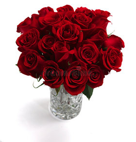 I love You! Red roses. A big bunch of red roses in a vase. Free Download 2023 greeting card