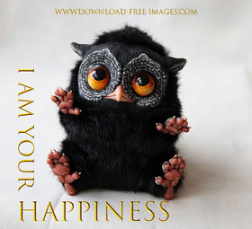 I'm your happiness :)))) Gold text for You. Everyday Greeting Cards. I'm your gentle and helpless monster) Black fur, hazel eyes, and bloody adorable. Gremlins. Free Download 2023 greeting card