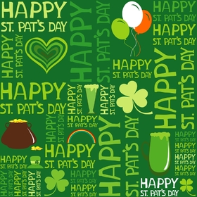 Saint patrick's day. Happy day! San Francisco. Color ClipArt. Green background. Beer. Home brew. Gold. Shamrock. Balloons. Free Download 2023 greeting card