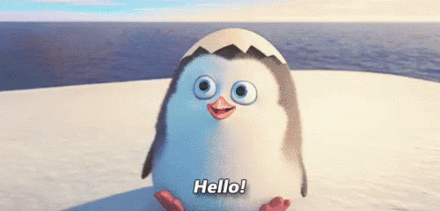 Hello! GIF. A nice penguin :) The best greeting card for You.
